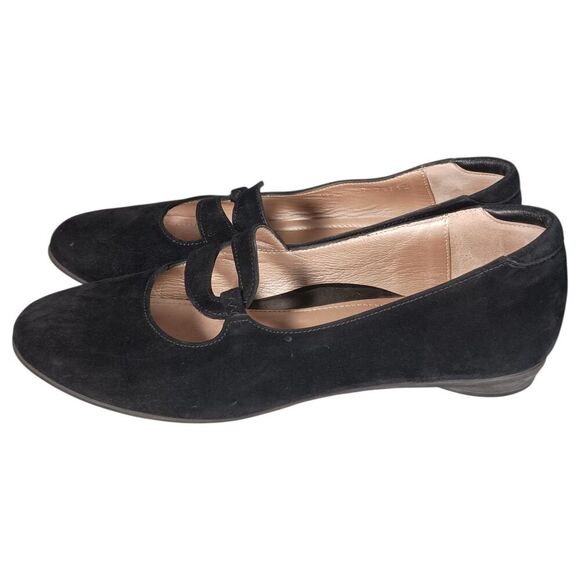 Beautifeel Flats 6 Womens Black Aline Suede Mary Jane Slip On Round Toe Casual - Picture 6 of 10